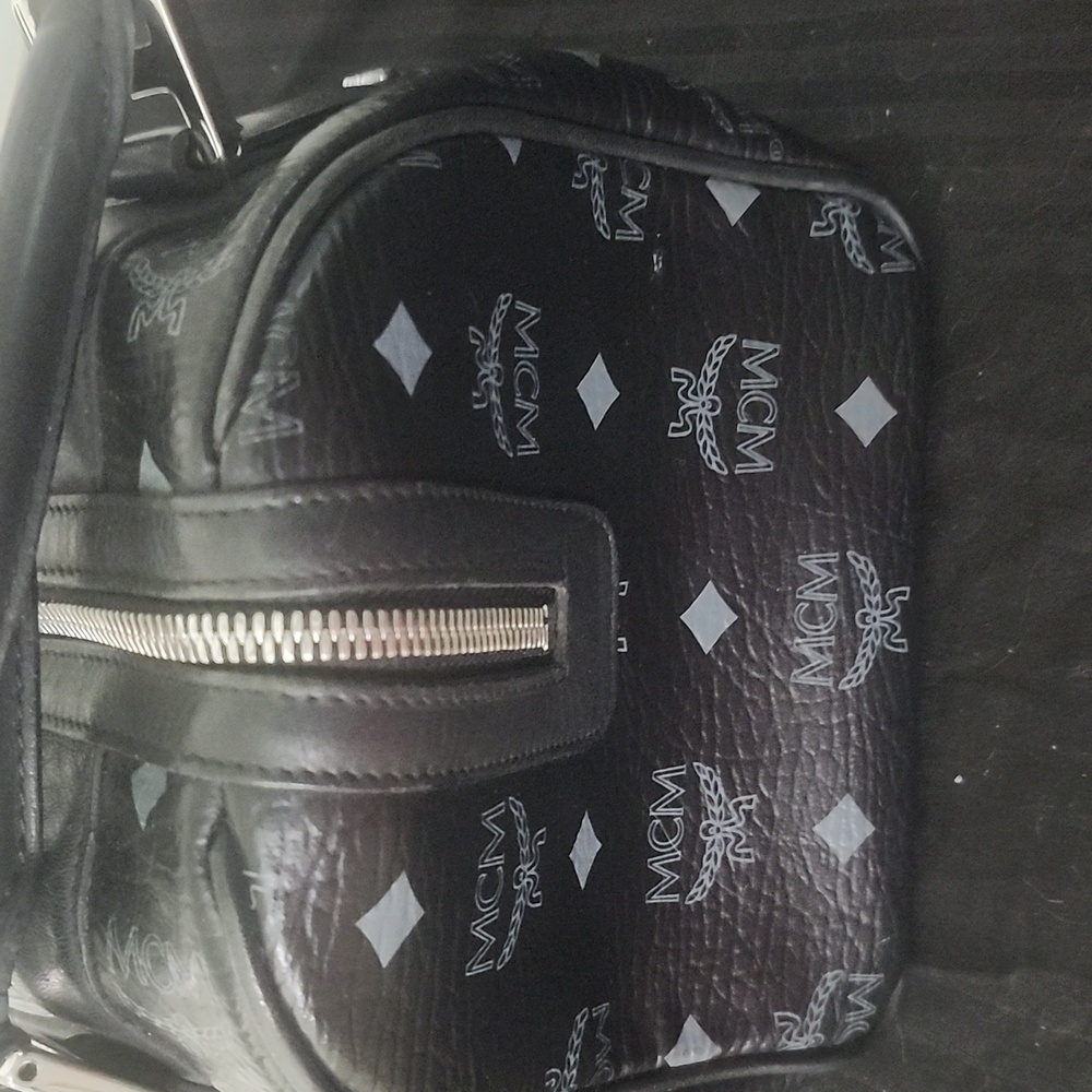 MCM Visetos Black Boston Bag - Picture 7 of 15